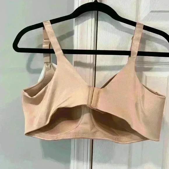 Vanity Fair 40D Full Coverage Bra Beauty Back Smoother Wire free NWT Cream Nude - Picture 4 of 4
